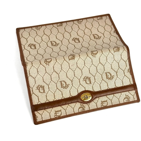 100% authentic vintage Dior wallet Dior Vintage Long Wallet Purse Honeycomb - Picture 10 of 16